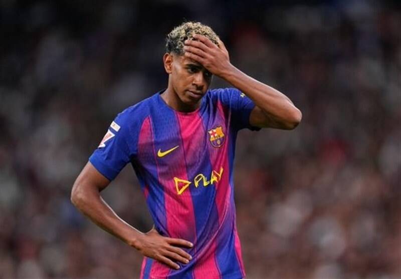 گل،يامال،بازي،بارسلونا،فصل،لامين،مستطيل،نااميد،اخيراً،پاس،اسپ ...