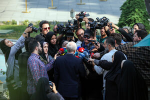 عکس / وزرای دولت در حیاط دولت