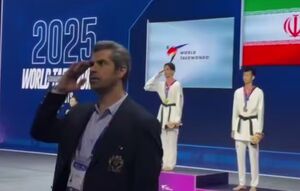 فیلم / سلام نظامی هادی ساعی به پرچم ایران