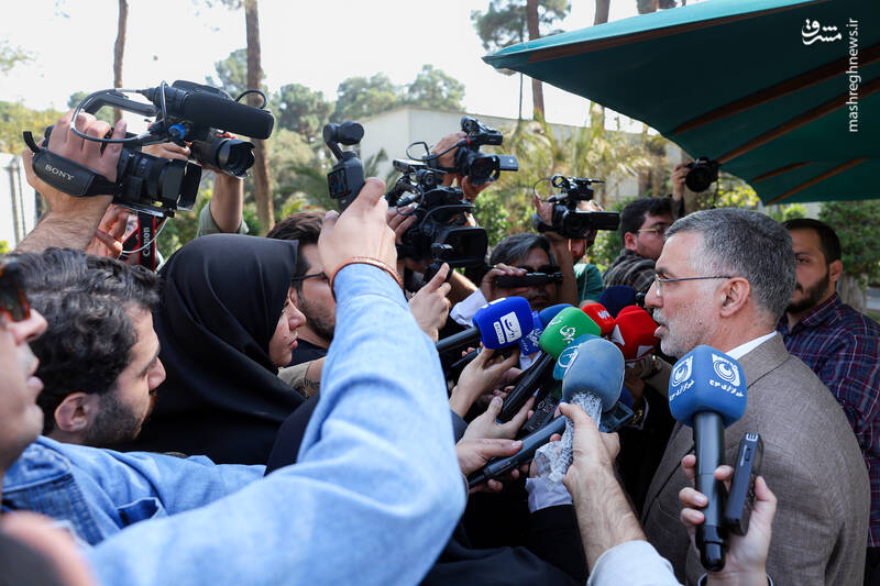 عکس / وزرای دولت در حیاط دولت 19