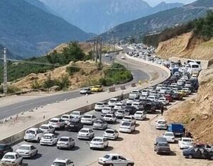 ترافیک سنگین در آزادراه تهران - شمال