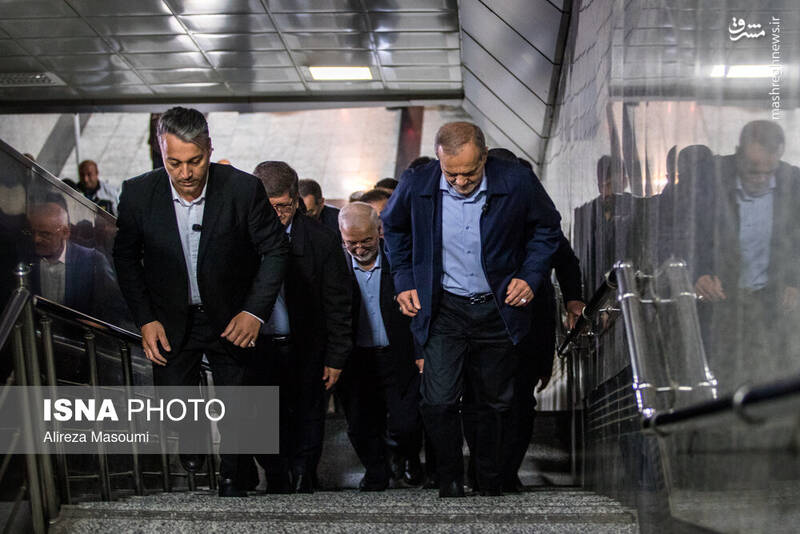 عکس / بازدید پزشکیان از خطوط راه آهن حومه‌ای استان تهران 5