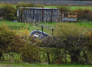 سقوط یک بالگرد در مزرعه‌ای در شمال انگلیس