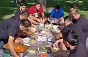 فیلم / آبگوشت خوری قهرمانان کشتی آزاد