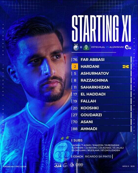 ترکیب استقلال و آلومینیوم در هفته نهم لیگ برتر