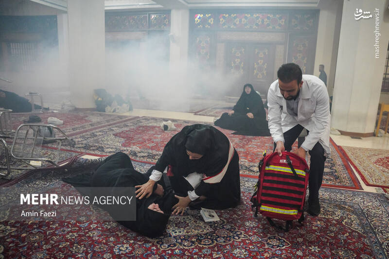 عکس / مانور امداد و نجات در حرم شاهچراغ (ع) 26