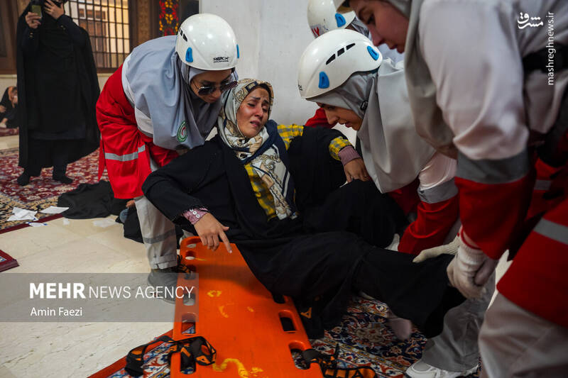 عکس / مانور امداد و نجات در حرم شاهچراغ (ع) 17