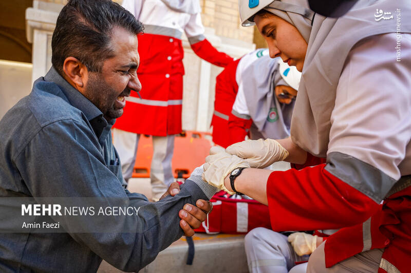 عکس / مانور امداد و نجات در حرم شاهچراغ (ع) 15