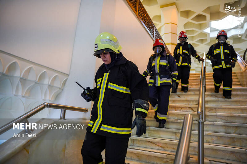 عکس / مانور امداد و نجات در حرم شاهچراغ (ع) 13