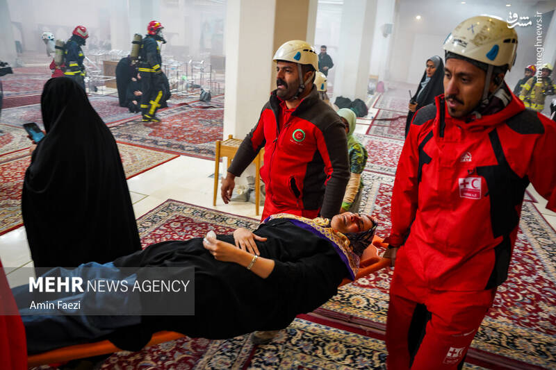 عکس / مانور امداد و نجات در حرم شاهچراغ (ع) 10