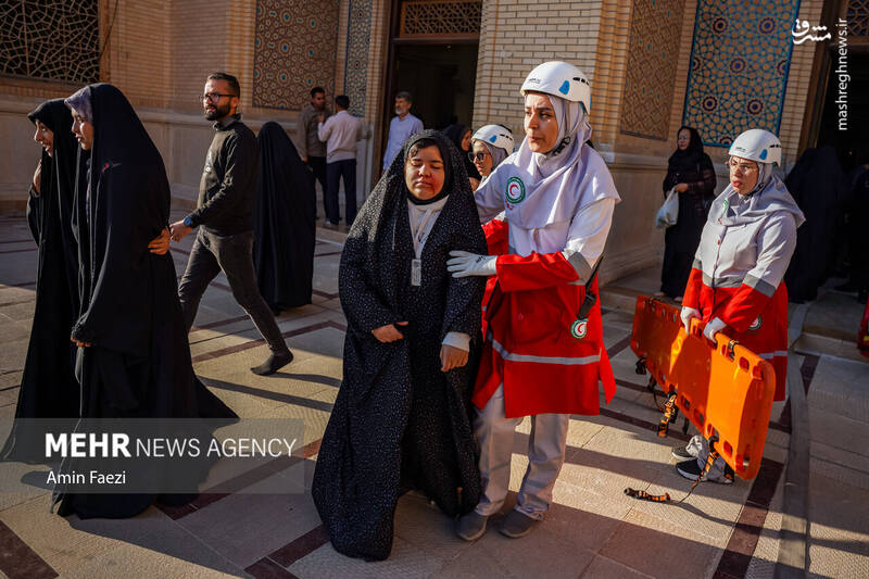 عکس / مانور امداد و نجات در حرم شاهچراغ (ع) 3