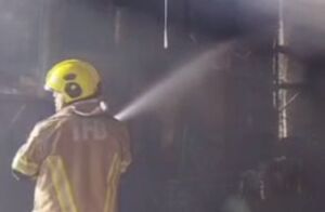 فیلم / آتش‌سوزی در کارگاه شارژ سیلندر گاز مایع در مسعودیه تهران