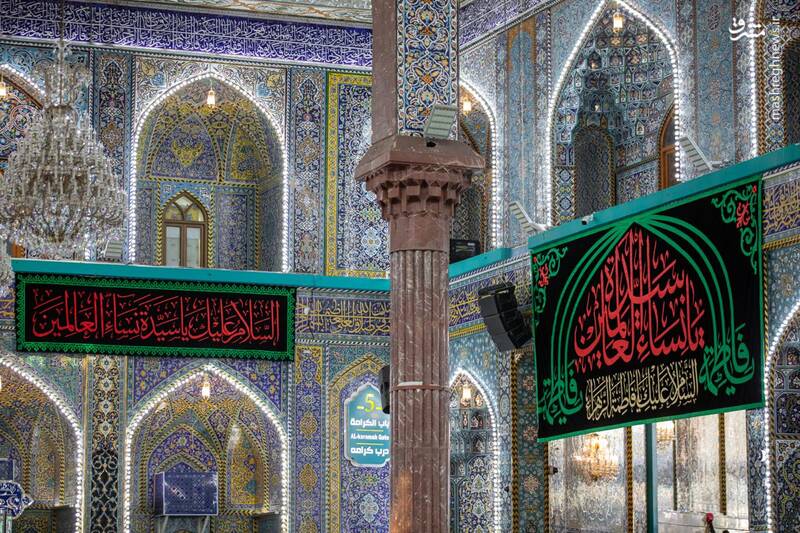 عکس / نصب کتیبه‌های شهادت حضرت زهرا (س) در کربلا 9