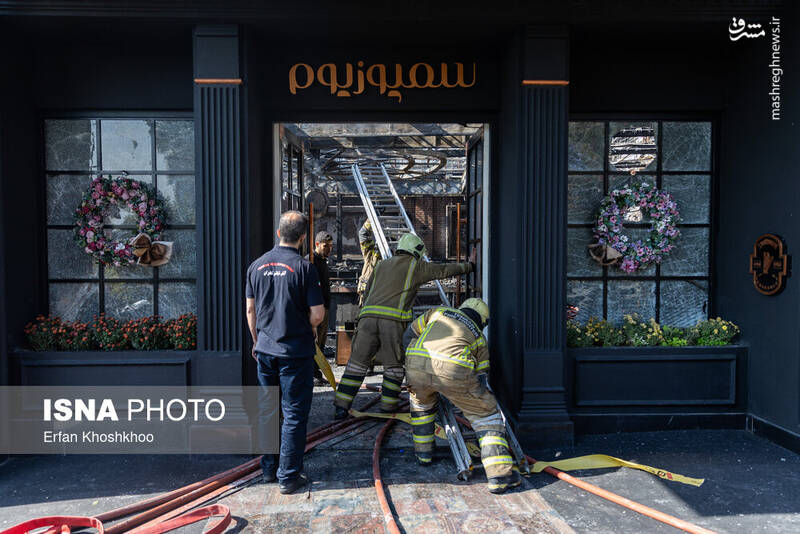 عکس / آتش‌سوزی یک رستوران در شهرک غرب 24