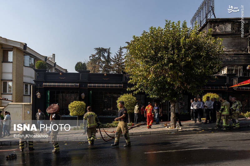 عکس / آتش‌سوزی یک رستوران در شهرک غرب 8