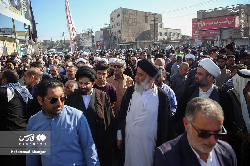 عکس / تشییع پیکر آیت‌الله سید طیب موسوی در اهواز 7