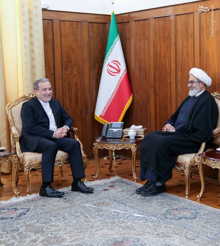 عکس / دیدار رئیس سازمان قضایی نیروهای مسلح با عراقچی 2