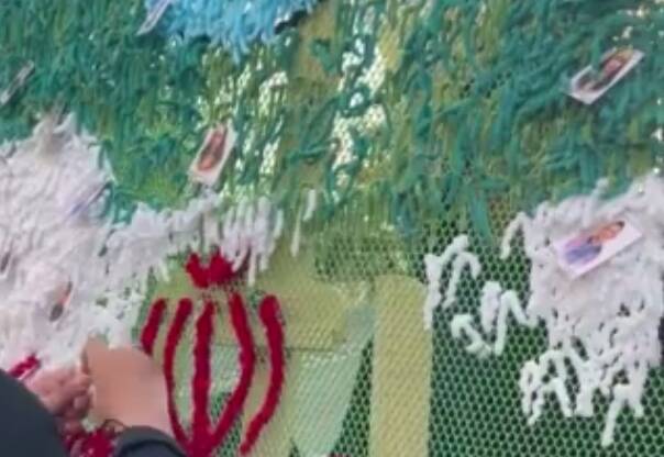 فیلم/ نقشه ایران مزین به تصویر شهدای دانش‌آموز جنگ ۱۲ روزه