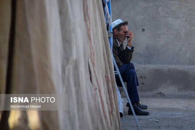 سوگواری در زادگاه صابر کاظمی+ عکس