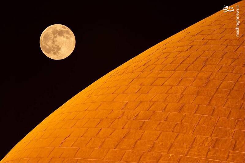 عکس / ماه کامل بر فراز حرمین کربلا 5