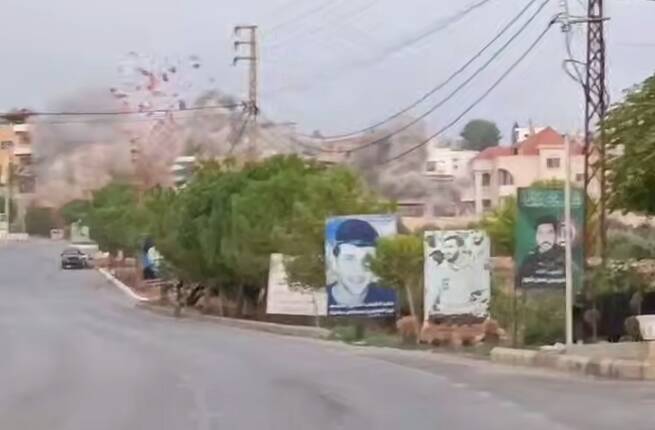 فیلم/ لحظه حمله هولناک صهیونیست‌‎ها به مناطق مسکونی جنوب لبنان