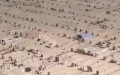 تصاویر هوایی از قبرستان‌های دسته‌جمعی در غزه