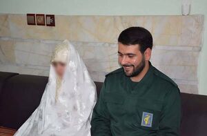 تصویری از شهید جنگ ۱۲ روزه در مراسم عقد