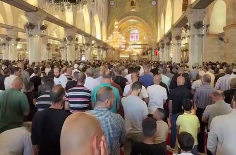  نماز طلب باران در مسجد الاقصی