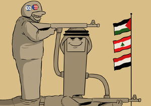 کارتونیست یمنی این بار سراغ خیانت اعراب به محور مقاومت رفت