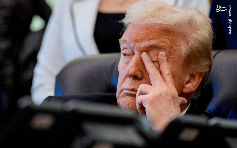 ترامپ هم مثل بایدن خوابالو شد+ عکس