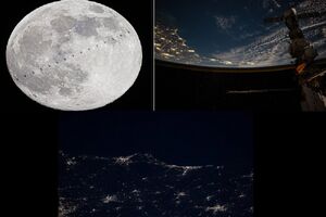 وقتی ساکنان فضا و زمین از یکدیگر عکس می‌گیرند