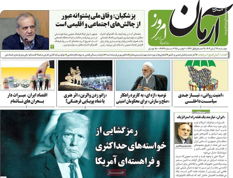 چرا پزشکیان با مردم ایران شوخی میکند؟ / روزنامه اصلاحطلب: مذاکره درباره خواستههای حداکثری و فراهستهای بیمعنا است!