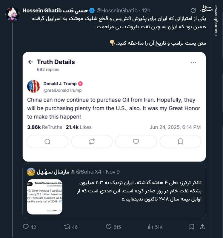 باز هم عقب نشینی ترامپ در مقابل قدرت ایران