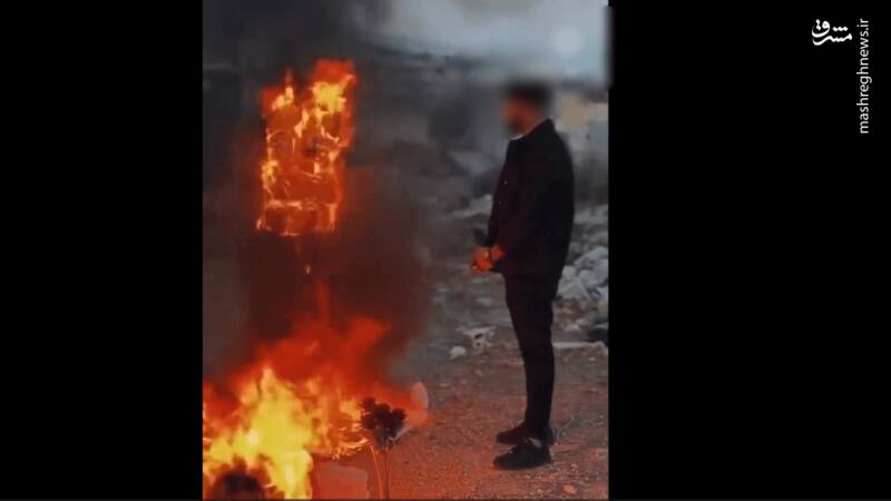 غافلگیری مهمان‌ها با آتش زدن لباس عروس در روز جشن +فیلم