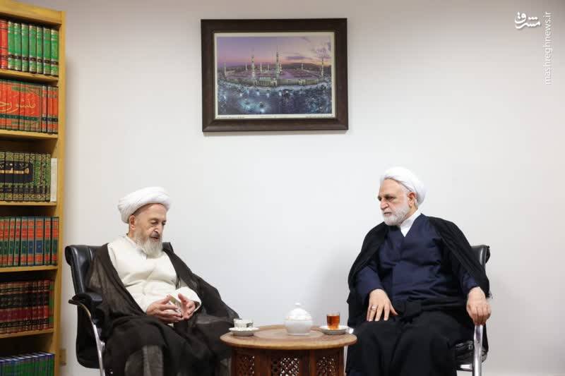 رئیس قوه قضاییه با آیت‌الله‌ سبحانی دیدار کرد