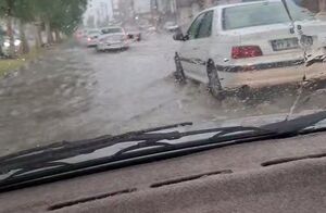 فیلم / آبگرفتگی معابر در غرب کرمانشاه