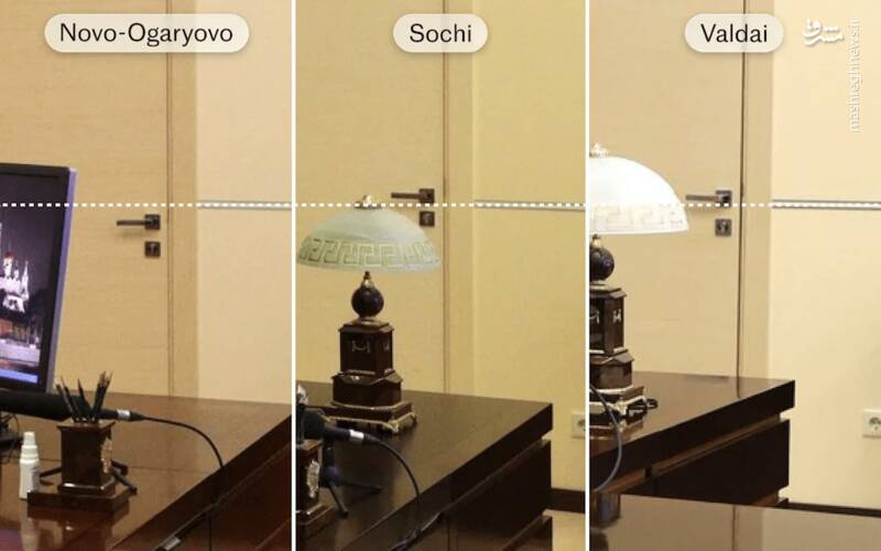 ادعای رسانه‌ غربی درباره حضور شبح‌گونه پوتین در دفاتر مختلف+ عکس