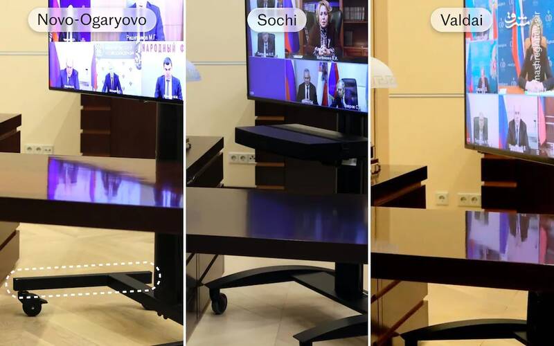 ادعای رسانه غربی درباره حضور شبحگونه پوتین در دفاتر مختلف+ عکس