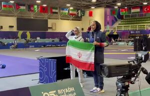 فیلم / سلام نظامی ساینا کریمی پس از کسب مدال طلا