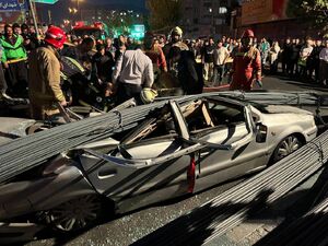 واژگونی کامیون حامل میلگرد در کوهسار + عکس