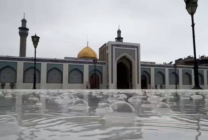 فیلم/ بارش رحمت الهی در حرم سیده زینب(س)