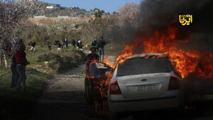 شهرک‌نشینان صهیونیست سه خانه و سه خودرو فلسطینیان را به آتش کشیدند +فیلم