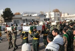 عکس/ مراسم استقبال از پیکر ۱۳ شهید گمنام در مشهد