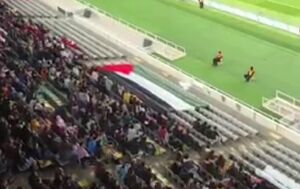 فیلم/ فریاد حمایت از فلسطین در ورزشگاه بارسلون