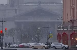 فیلم/ برف پاییزی در سنت پترزبورگ روسیه