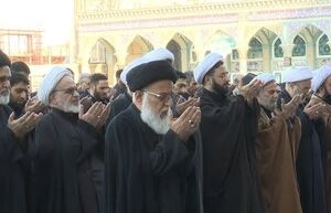 فیلم / اقامه نماز استسقاء در مسجد جمکران