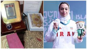 هدایای رهبر انقلاب به بانوی موی‌تای کار کشور + عکس