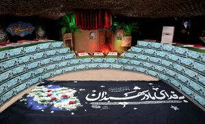 عکس/ حضور پیکر ۱۰۰ شهید گمنام در معراج شهدا