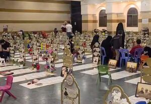 فیلم/ سنگ قبور شهدا در روضه الحورا لبنان تعویض شد