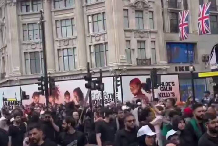 فیلم/ برگزاری عزاداری فاطمیه در خیابان‌های لندن